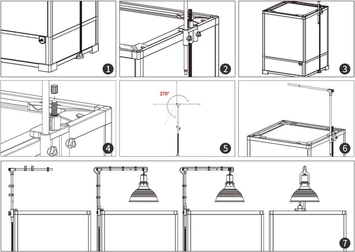 Double Dome Lamp Bracket