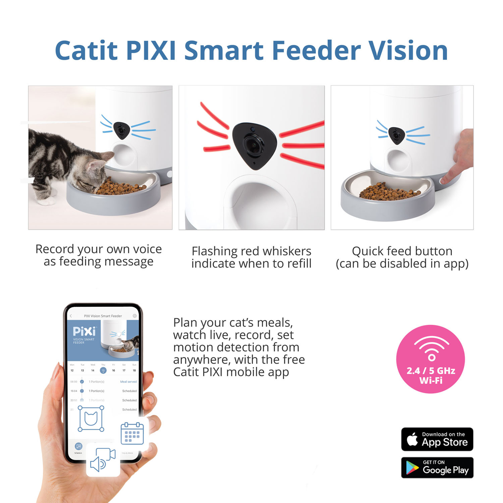 Catit PIXI Vision Smart Dry Cat Food Feeder