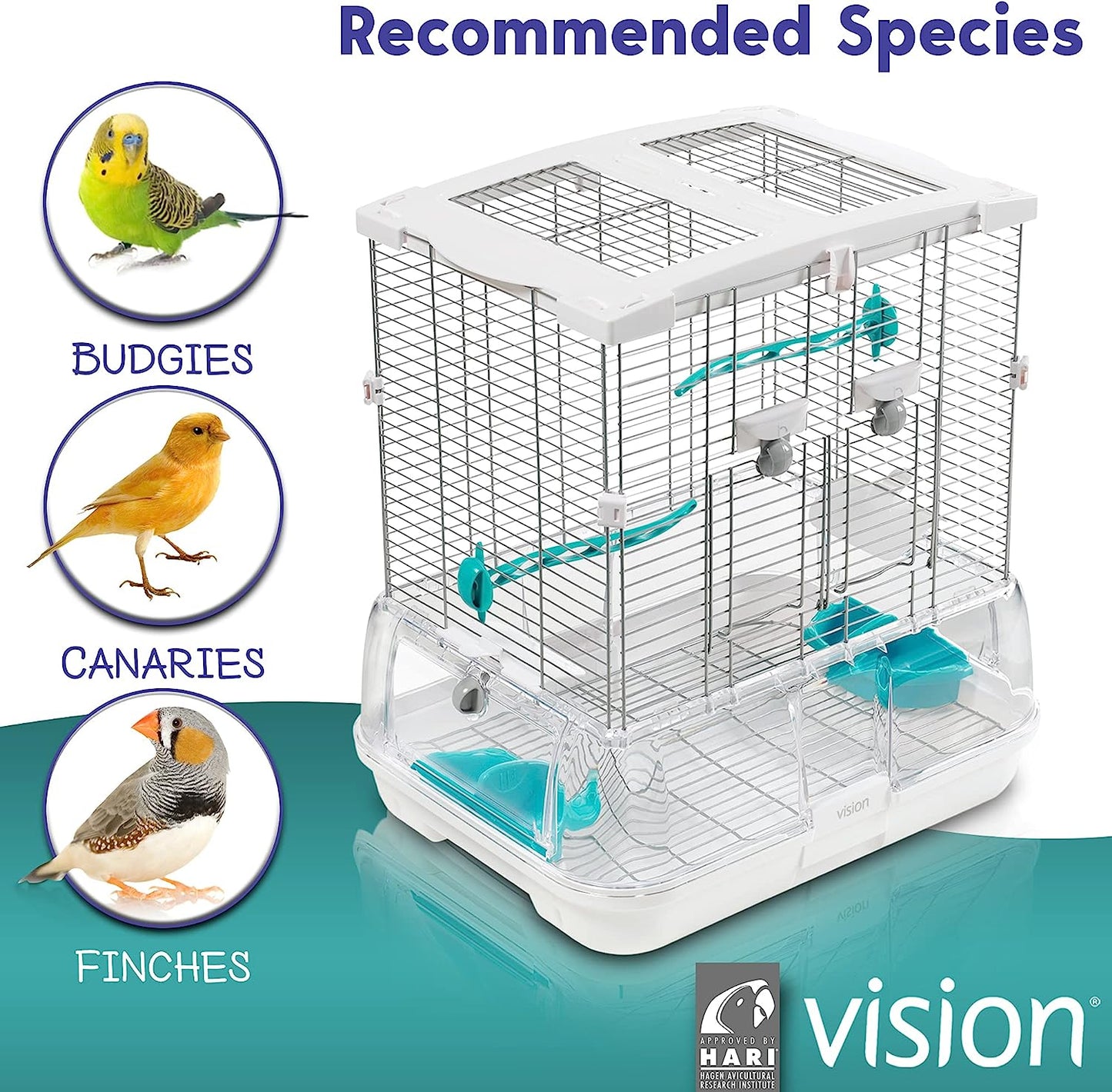 Vision Bird Cage S01 Small Regular (18.7 x14.6 x20 inches)