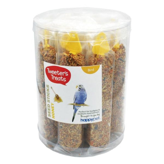 Tweeters Treats Seed Stick Honey - Budgies -  12Pcs