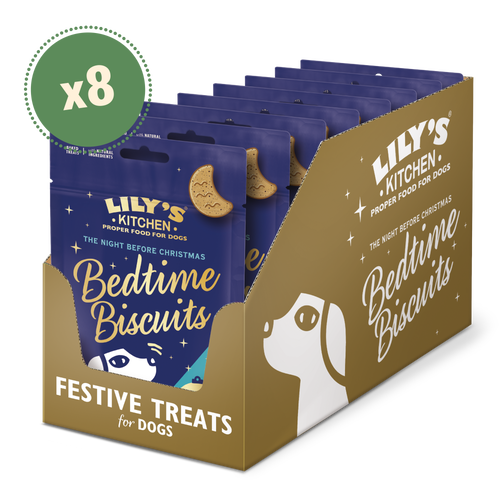 Lily's Kitchen Christmas Bedtime Biscuits, 8 x 80g