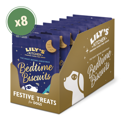 Lily's Kitchen Christmas Bedtime Biscuits, 8 x 80g