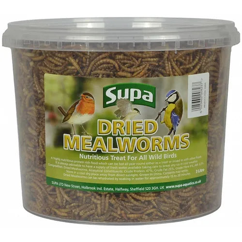 Supa Dried Mealworms 3L Tub