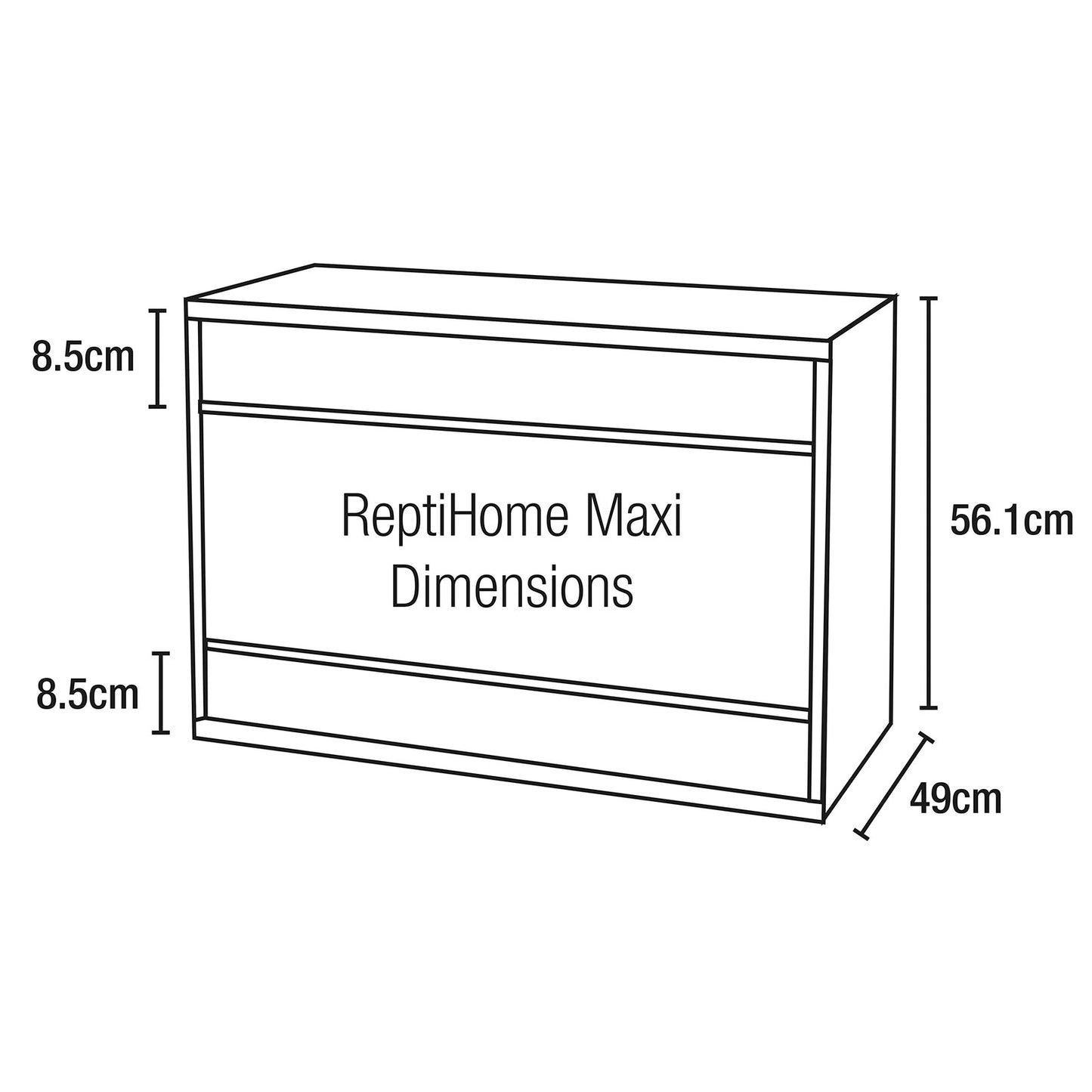 Vivexotic Repti-Home Maxi Large Black Vivarium