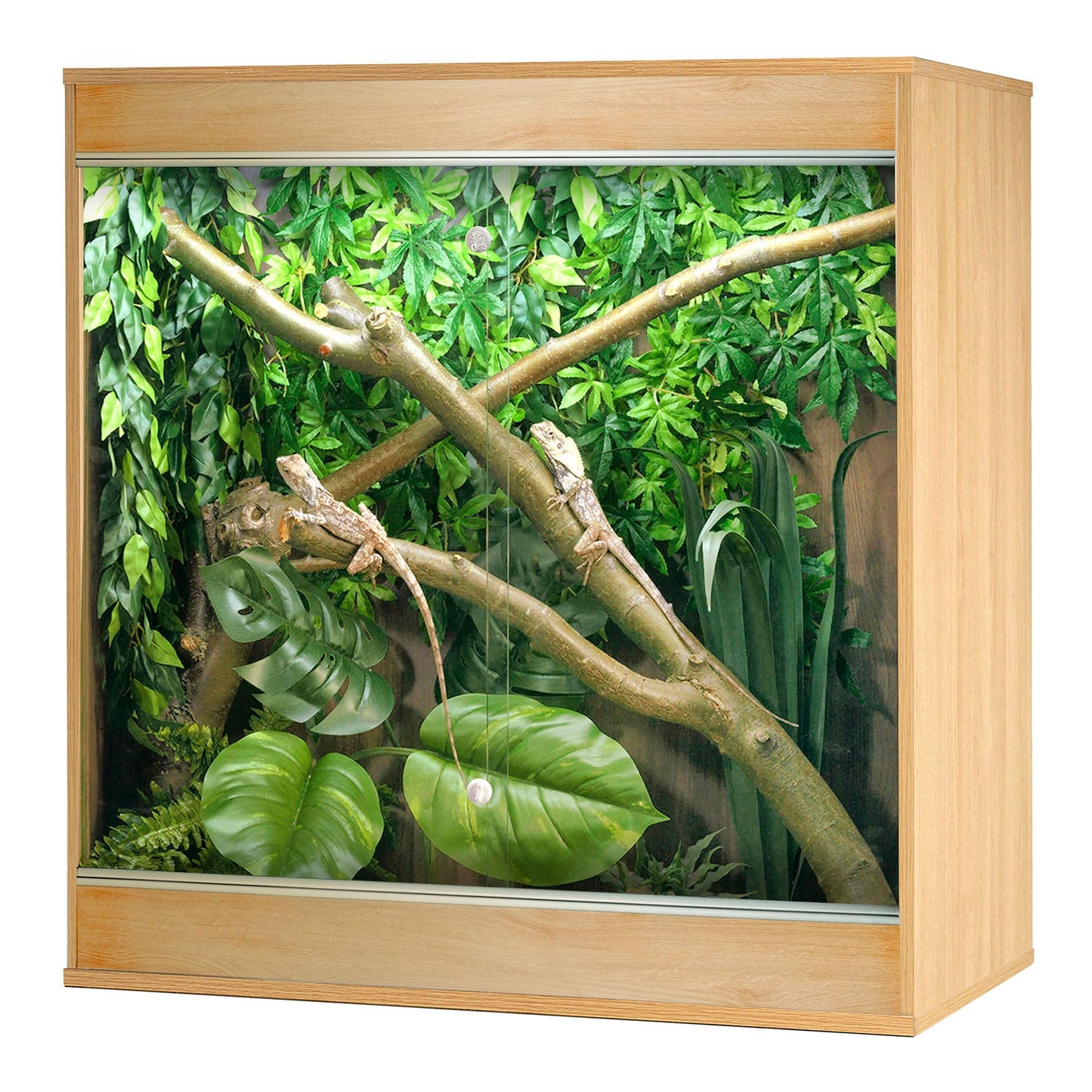 VivExotic Repti Home Arboreal Vivarium Medium Oak and Cabinet