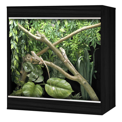 VivExotic Repti Home Arboreal Vivarium Medium Black and Cabinet