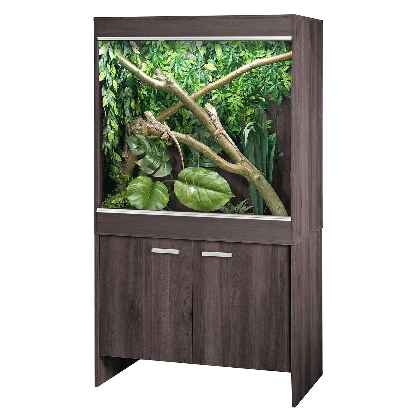 VivExotic Repti Home Arboreal Vivarium Medium Grey and Cabinet