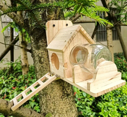 Mason Jar Squirrel Feeder