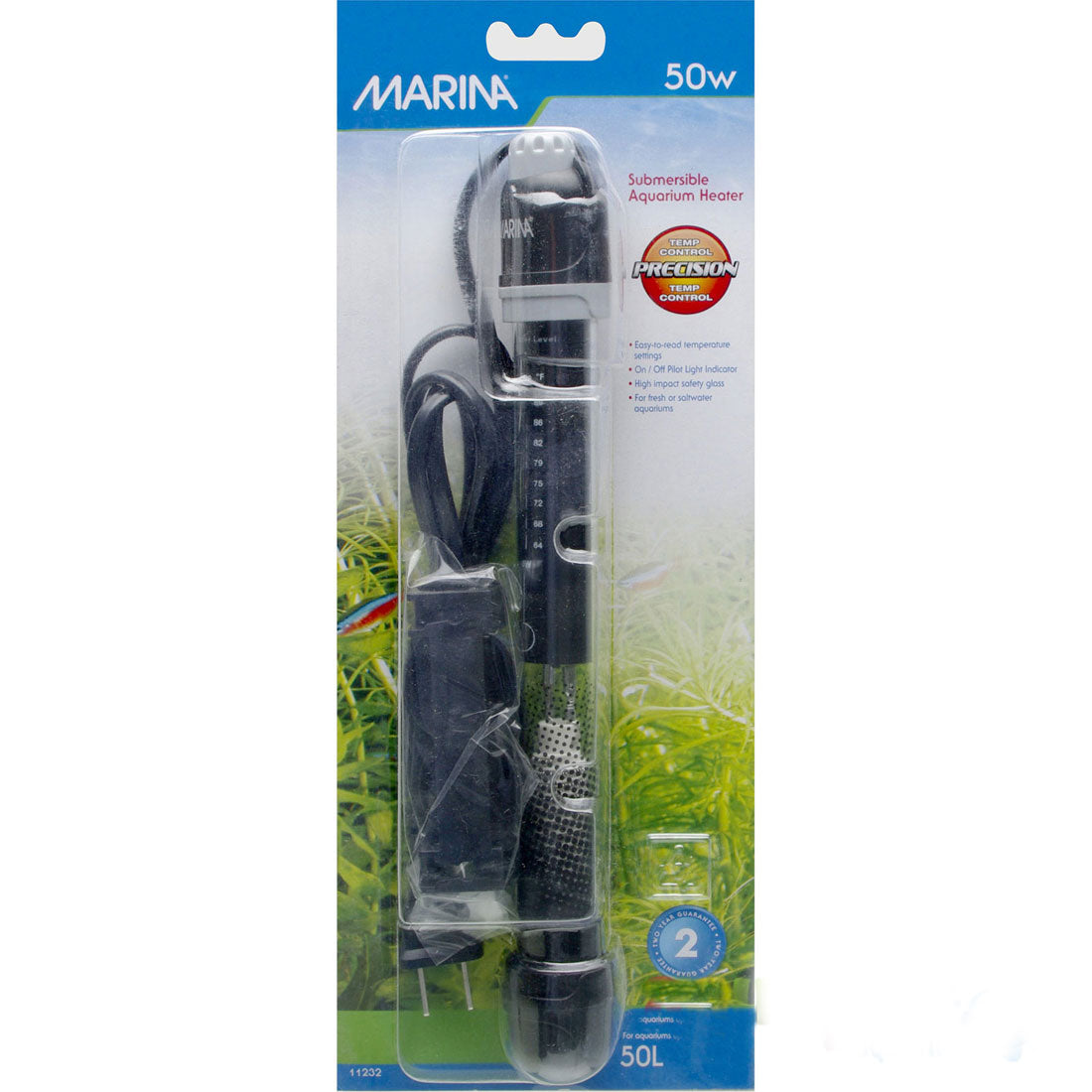 Marina Submersible Pre-Set Aquarium Heater 50W