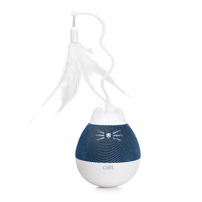 Catit PIXI Spinner - White & Blue Interactive Cat Toy