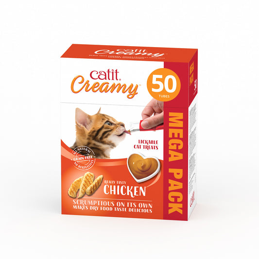 Catit Creamy Chicken Flavour Mega 50 Pack