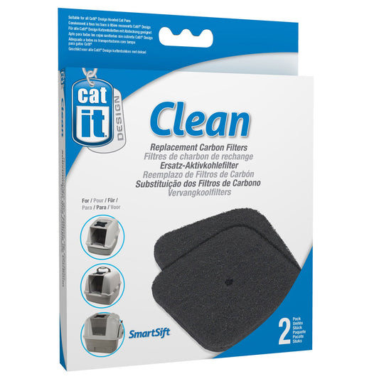 Catit Hooded Cat Pan Replacement Carbon Filters, 2-pack