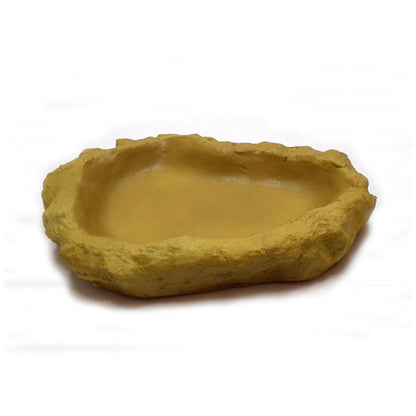 Water Dish Large Shallow Yellow Desert Colour