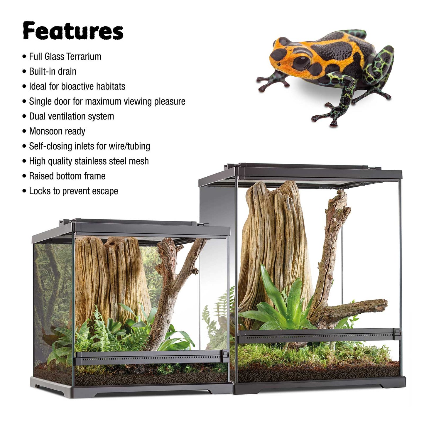 Exo Terra Dart Frog Terrarium 45 x 45 x 45 cm