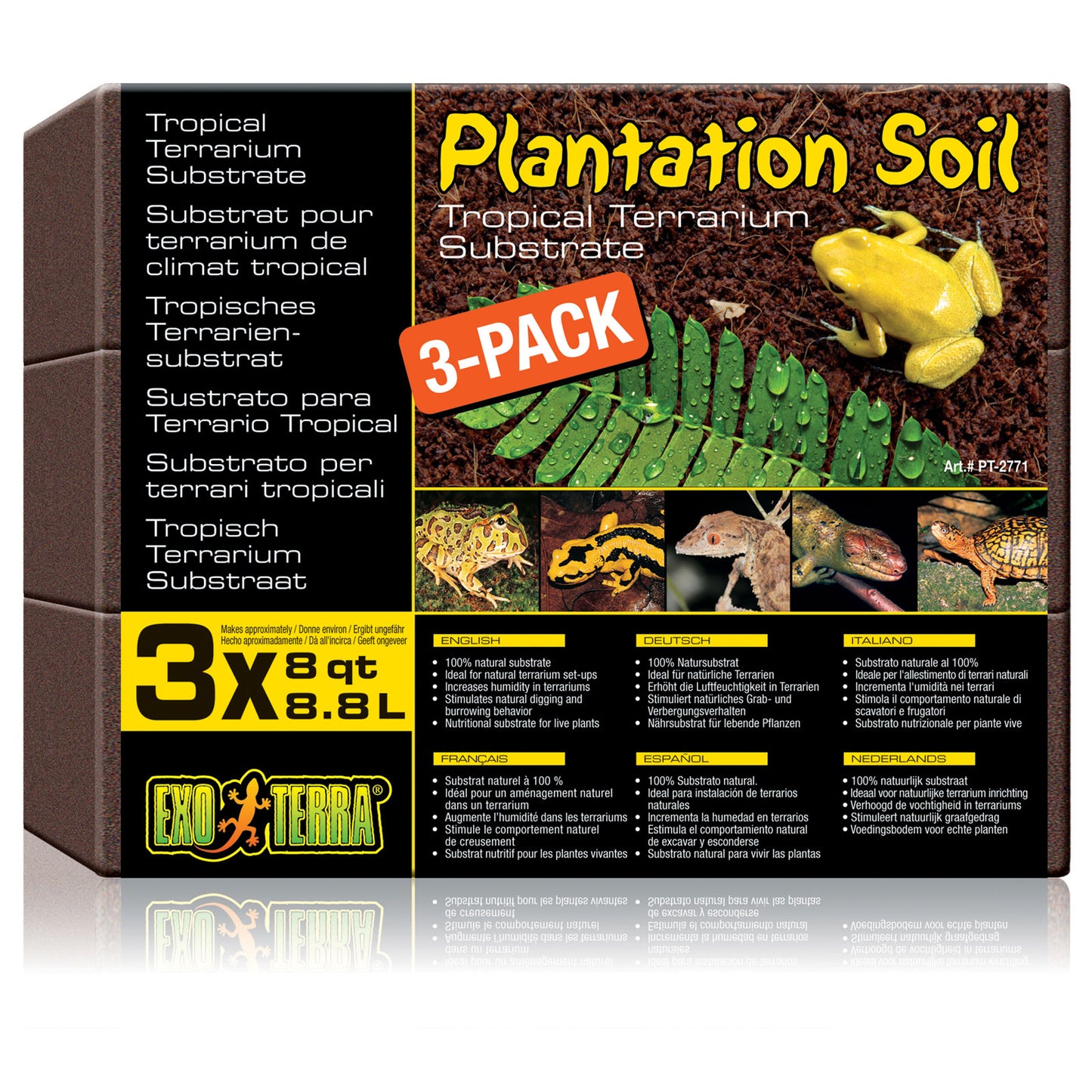 Exo Terra Plantation Soil 3 x  8qt / 8.8L