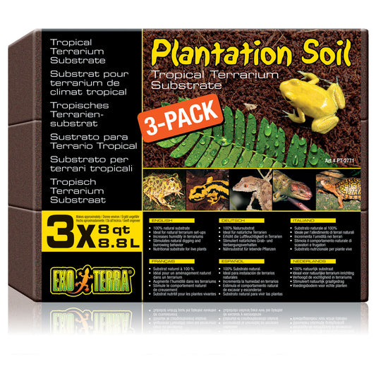 Exo Terra Plantation Soil 3 x  8qt / 8.8L