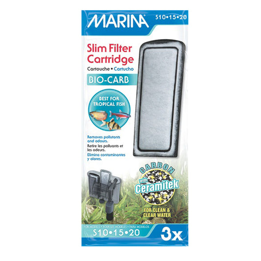 Marina Bio Carb Cartridge for Slim Filters, 3 pack